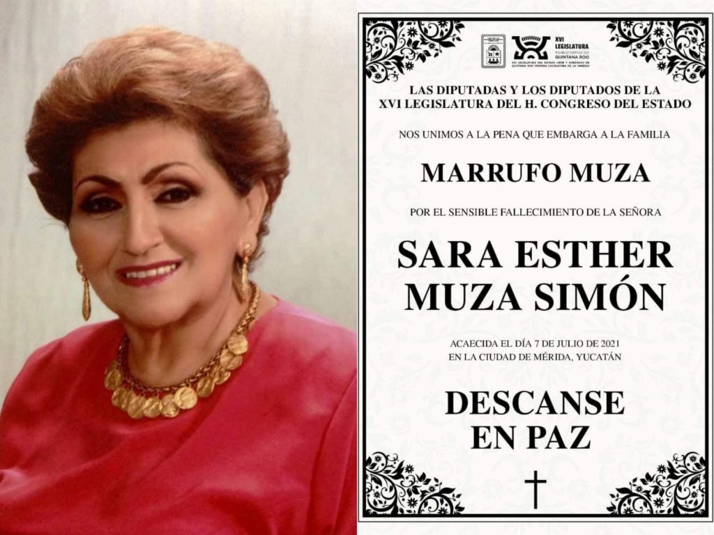 Chetumaleños lamentan el fallecimiento de Sara Muza