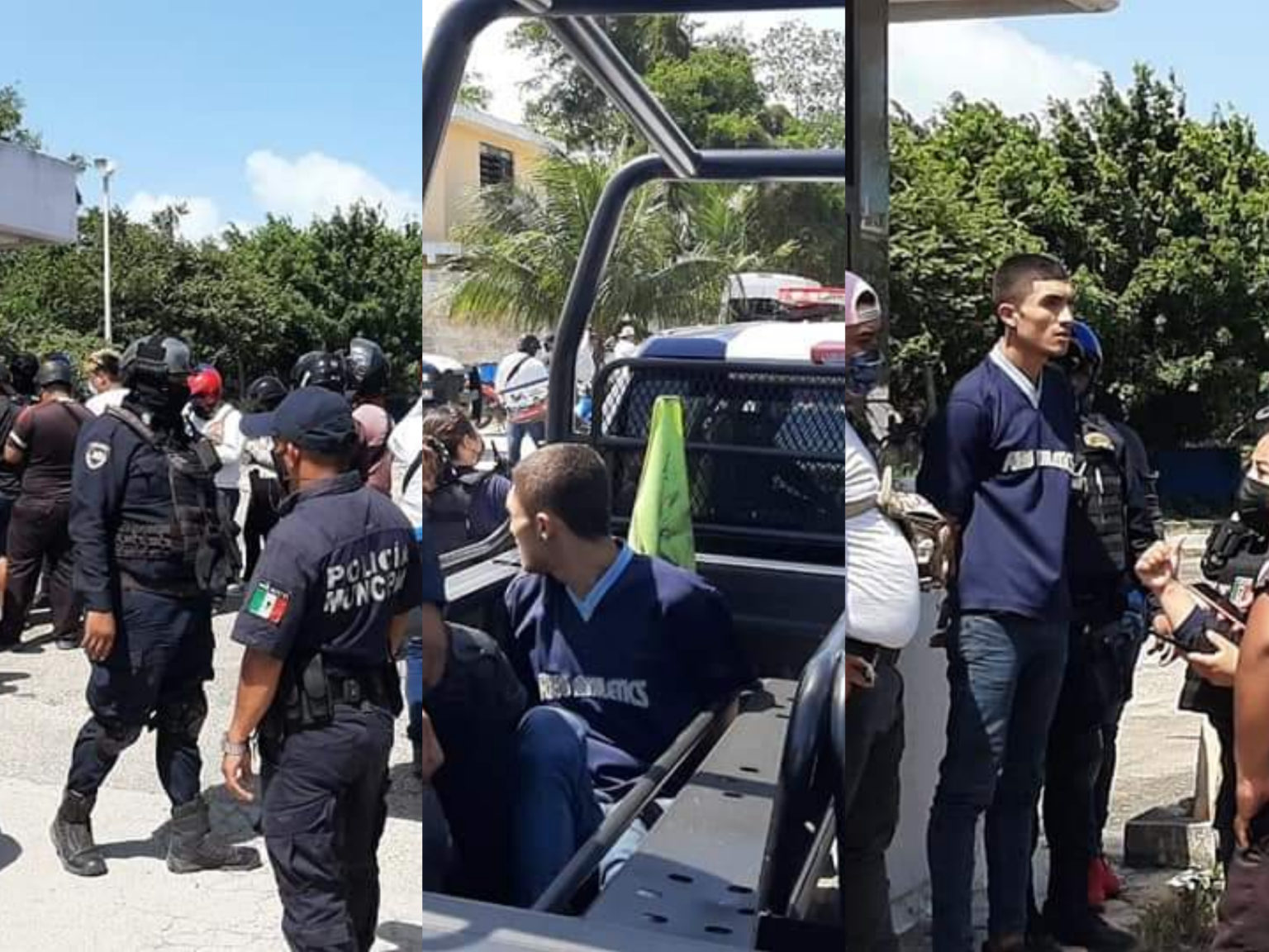 PEDÍA Y NO PAGABA|| Rescatan a estafador, repartidores tratan de lincharlo en Chetumal