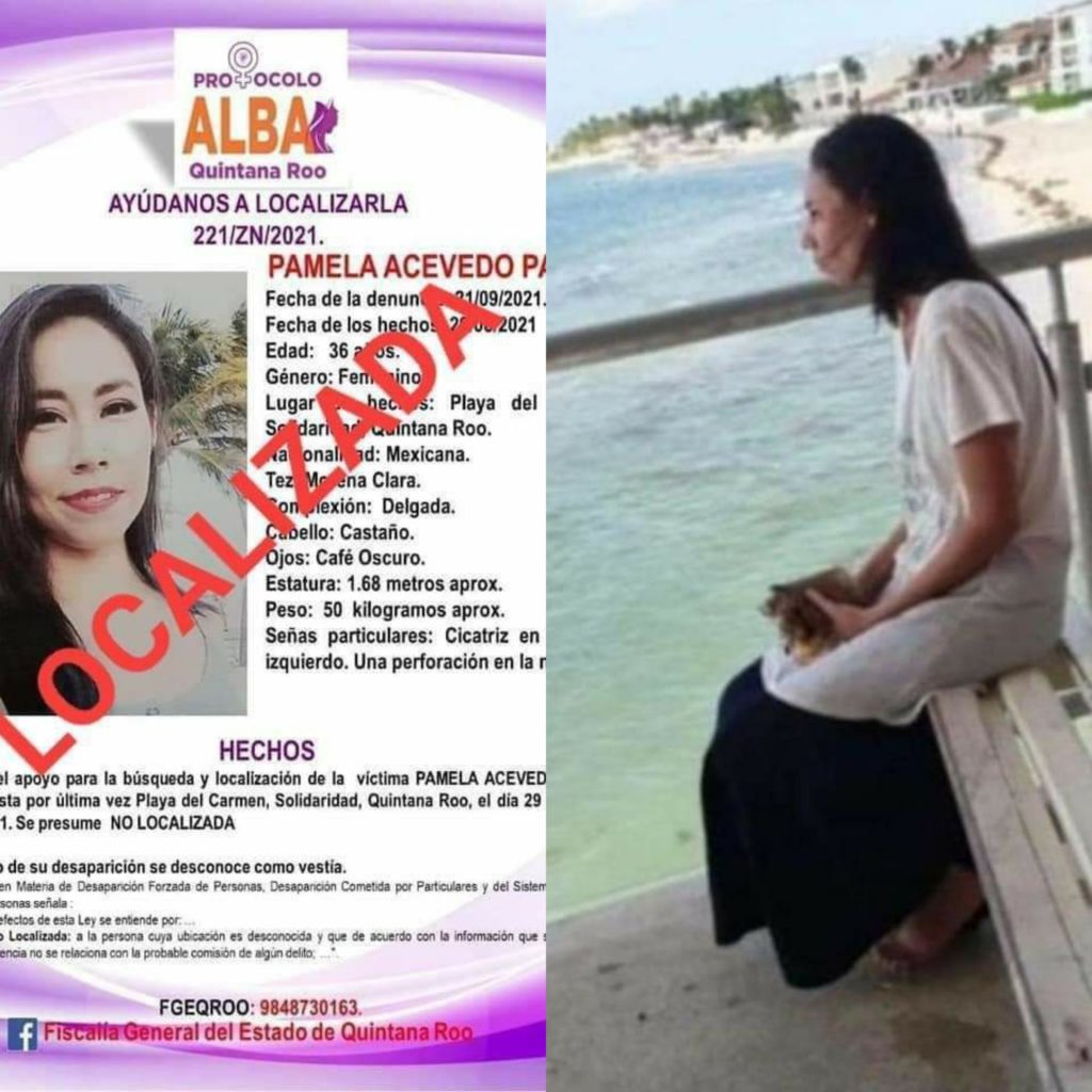 DESAPARECIÓ EN PLAYA DEL CARMEN|| Hallan con vida a Pamela Acevedo en Cozumel