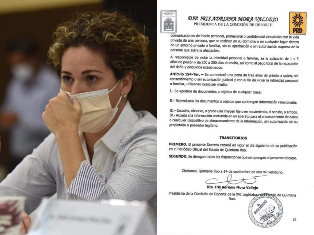 Diputada de Quintana Roo impulsa reforma para castigar con cárcel divulgación de información “profesional o confidencial”
