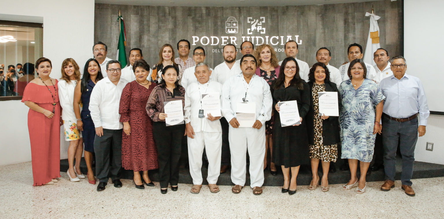 En el día de la juzgadora y el juzgador mexicano, el Poder Judicial reconoce trayectoria en la impartición de justicia en Quintana Roo