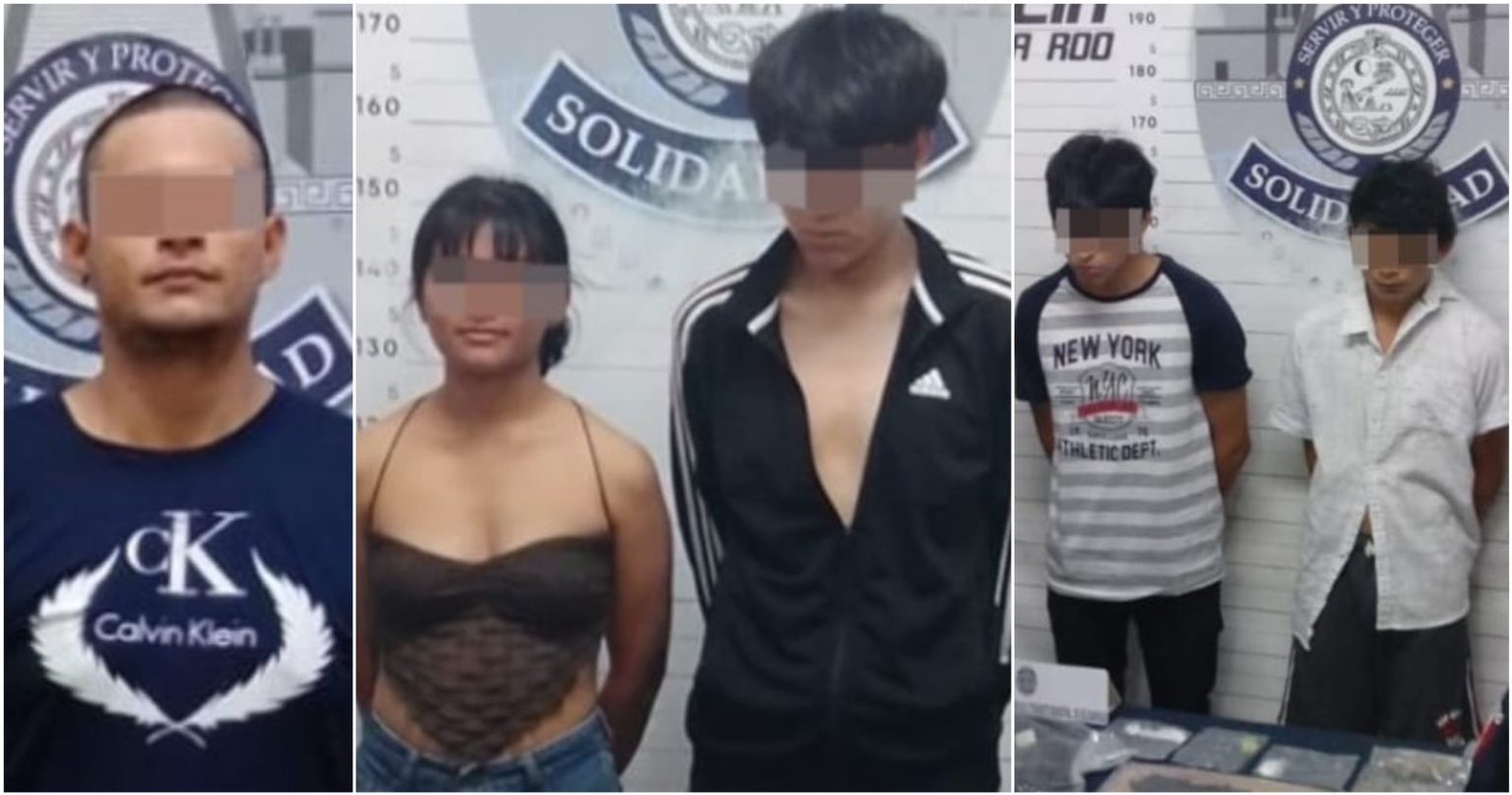 JUVENTUD DESENFRENADA || Caen cinco jóvenes por vender drogas y cargar armas de fuego