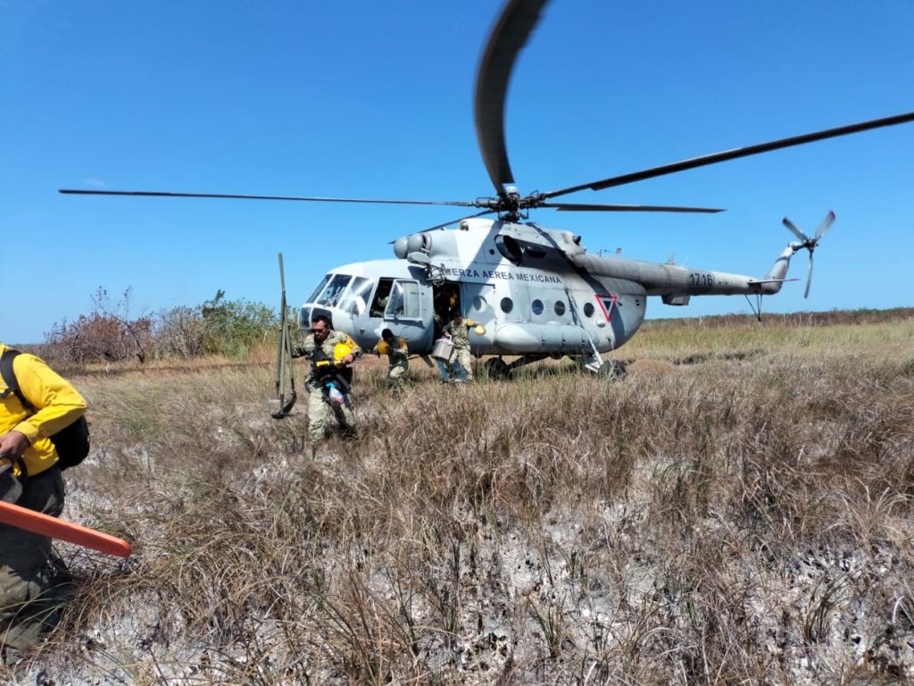 Aplica Ejército Plan DNIIIE en el combate a incendios forestales en Quintana Roo