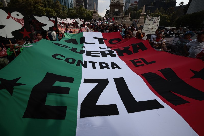 Marchan para exigir cese de ataques contra comunidades zapatistas - ezln2-1024x683