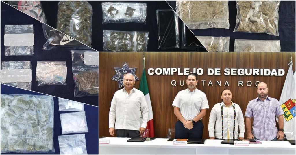 Secretaria de Seguridad Ciudadana asegura 3 mil 792 dosis de narcóticos y armamento en Quintana Roo