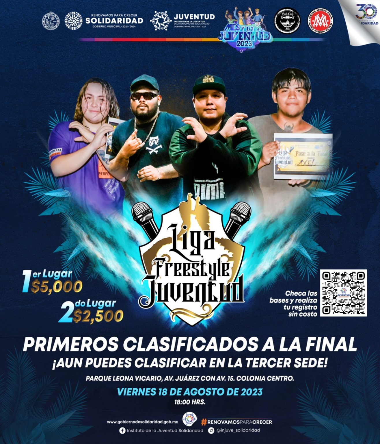 Rumbo a la gran final de la Liga Freestyle Juventud en Solidaridad