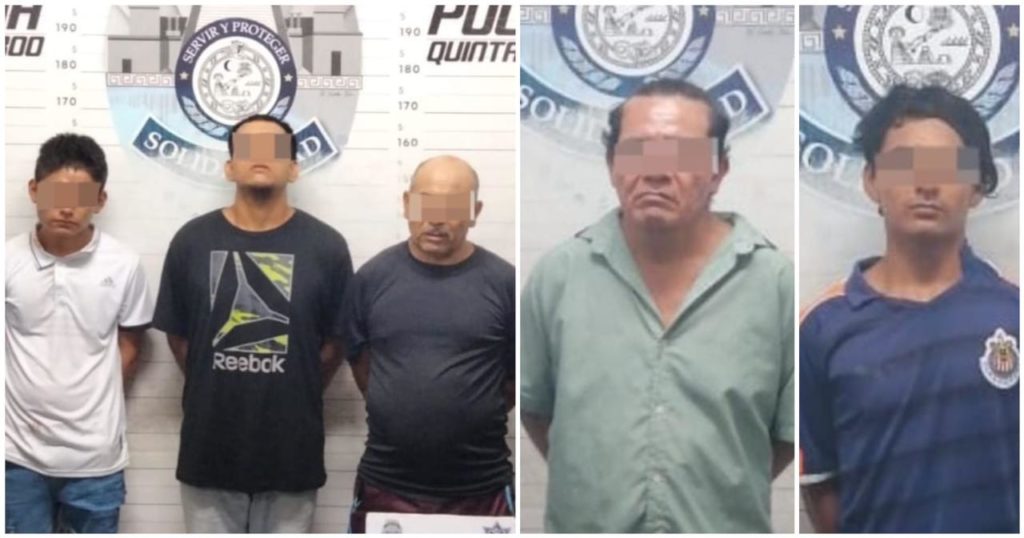 Detienen a cinco con armas y drogas en Villas del Sol