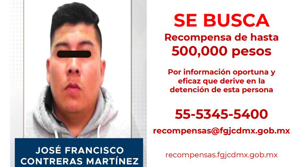 Detienen a uno de los cinco más buscados en CDMX - recompensa-por-jose-francisco-c-m-presunto-miembro-de-los-macarios