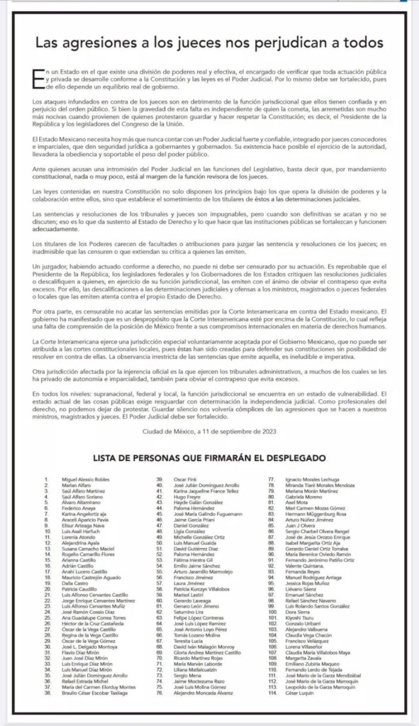 "Ataques infundados" a jueces perjudican a todos, expertos y académicos salen en defensa del Poder Judicial - jueces-desplegado-591x1024