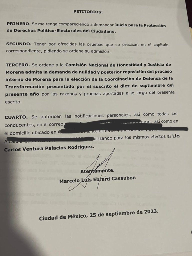 Ebrard interpone juicio contra Morena ante Tribunal Electoral - juicio-marcelo-ebrard-ante-tepjf