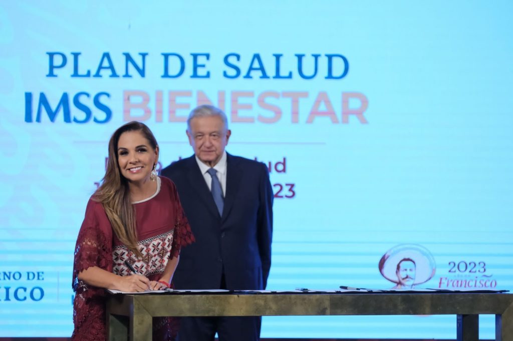 Mara Lezama firma el Acuerdo Nacional de la Federalización de los Servicios de Salud para Quintana Roo