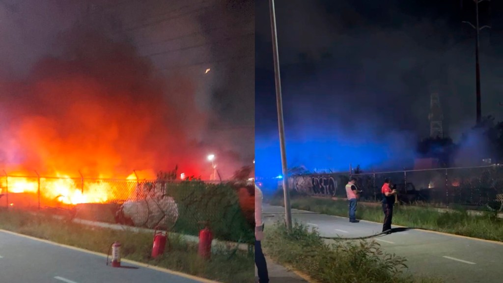 Arde bodega de CFE en Cancún; fuego consumió vehículos y materiales - incendio-en-bodega-de-cfe-en-cancun-1024x576