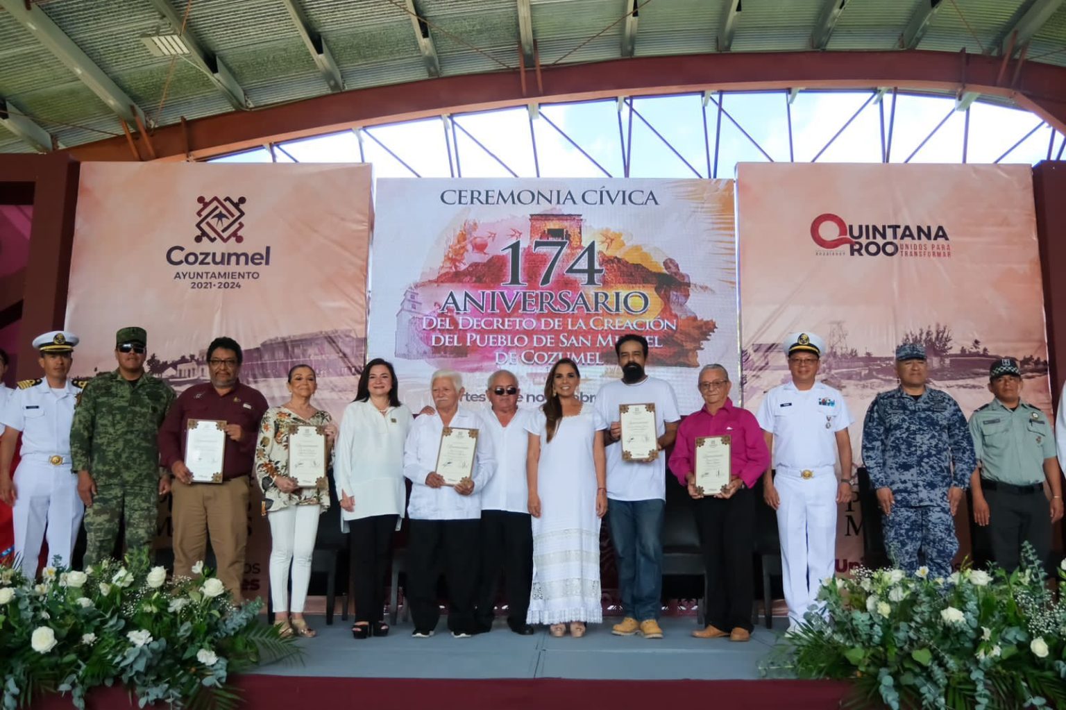 Celebra Mara Lezama con habitantes de Cozumel el 174 aniversario de creación del pueblo de San Miguel