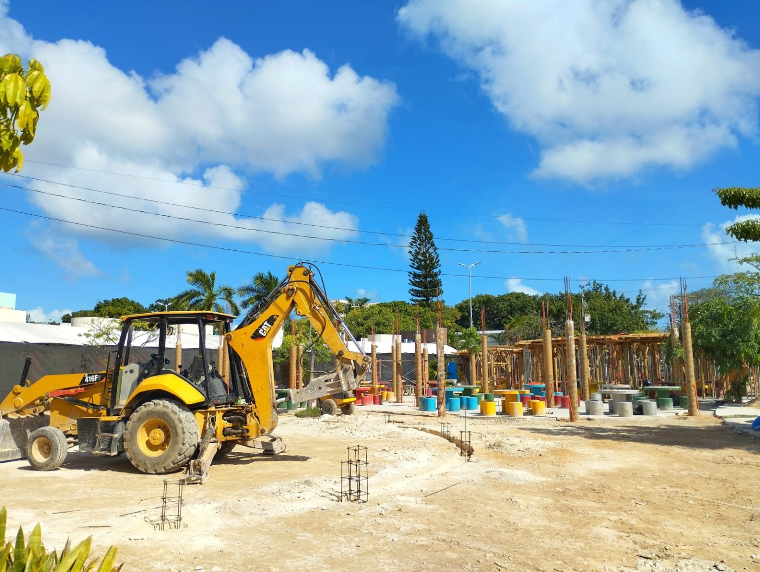 Obras del parque Las Palapas a un 60% de avance físico