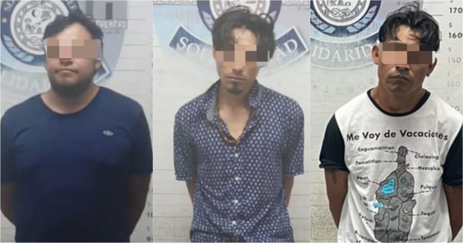 Atoran a tres sujetos con drogas y un auto con reporte de robo