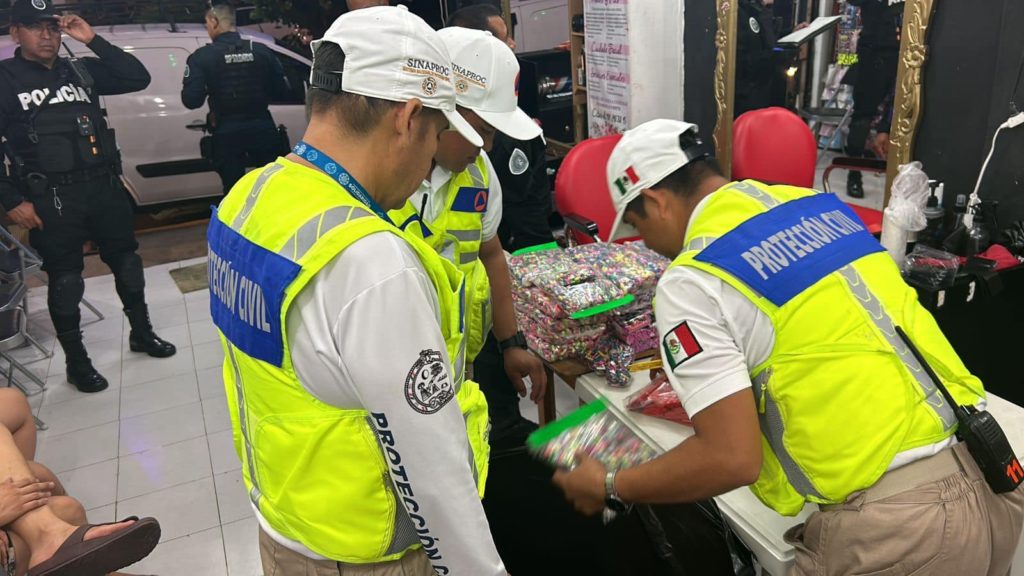 Incautan 830 kilos de pirotecnia en comercios de Solidaridad