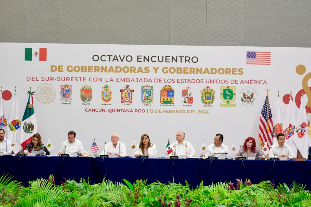Encabeza Mara Lezama Octavo Encuentro de Gobernadoras y Gobernadores del Sur- Sureste con Embajada de Estados Unidos