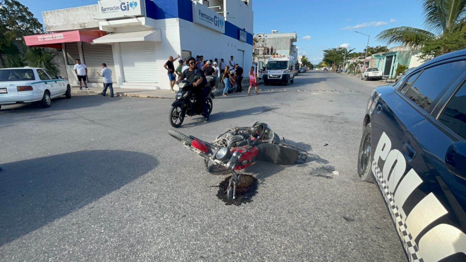 Alocado motociclista queda lesionado por el exceso de velocidad