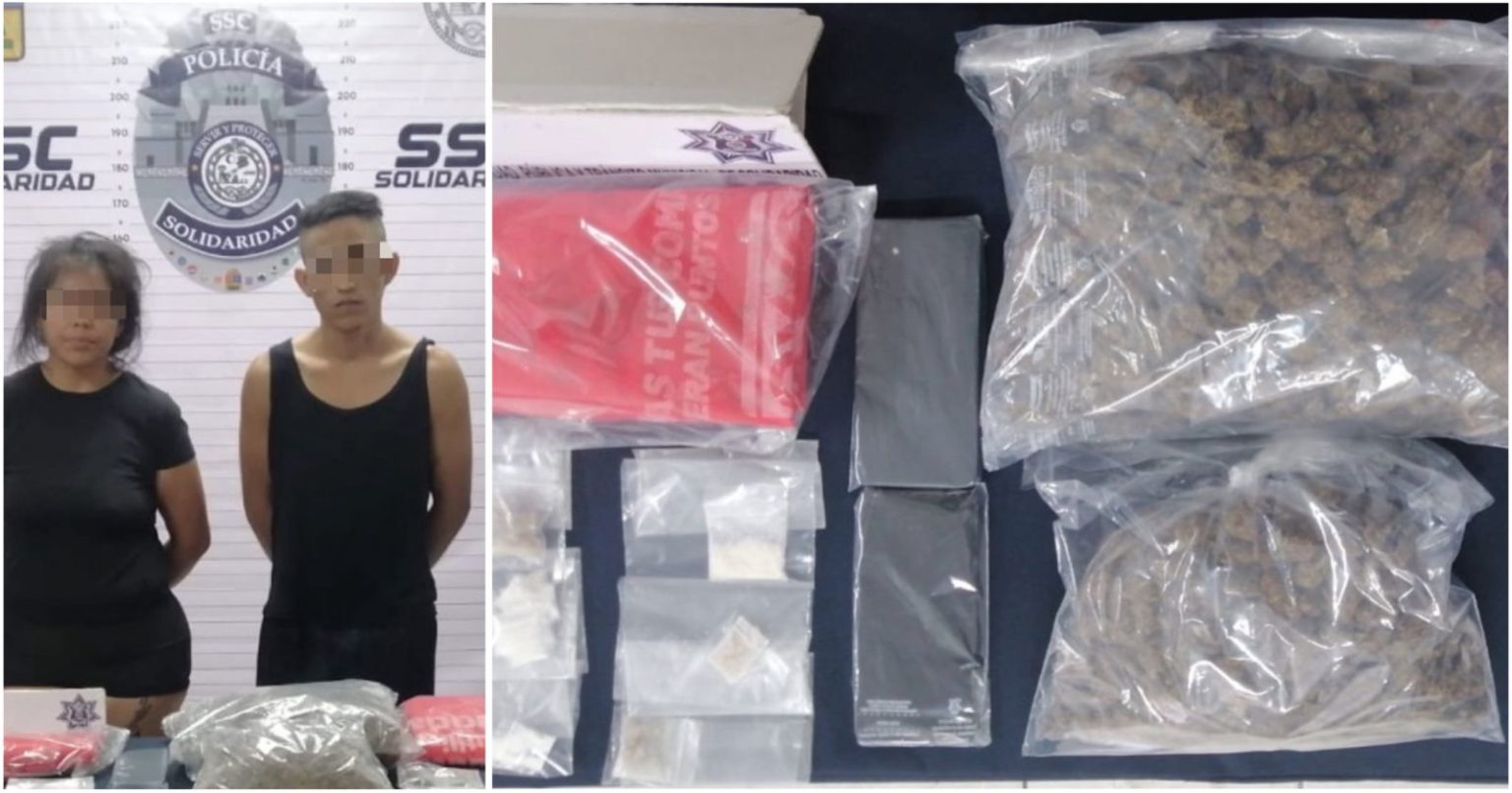 Arrestan a pareja de narcomenudistas que discutían por la marihuana en Villas del Sol