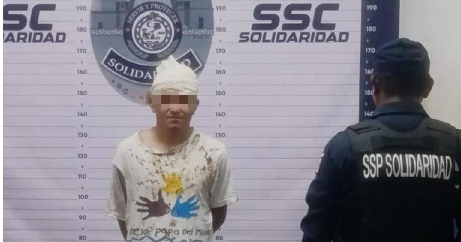Joven detenido por entrar a un predio y agredir al propietario