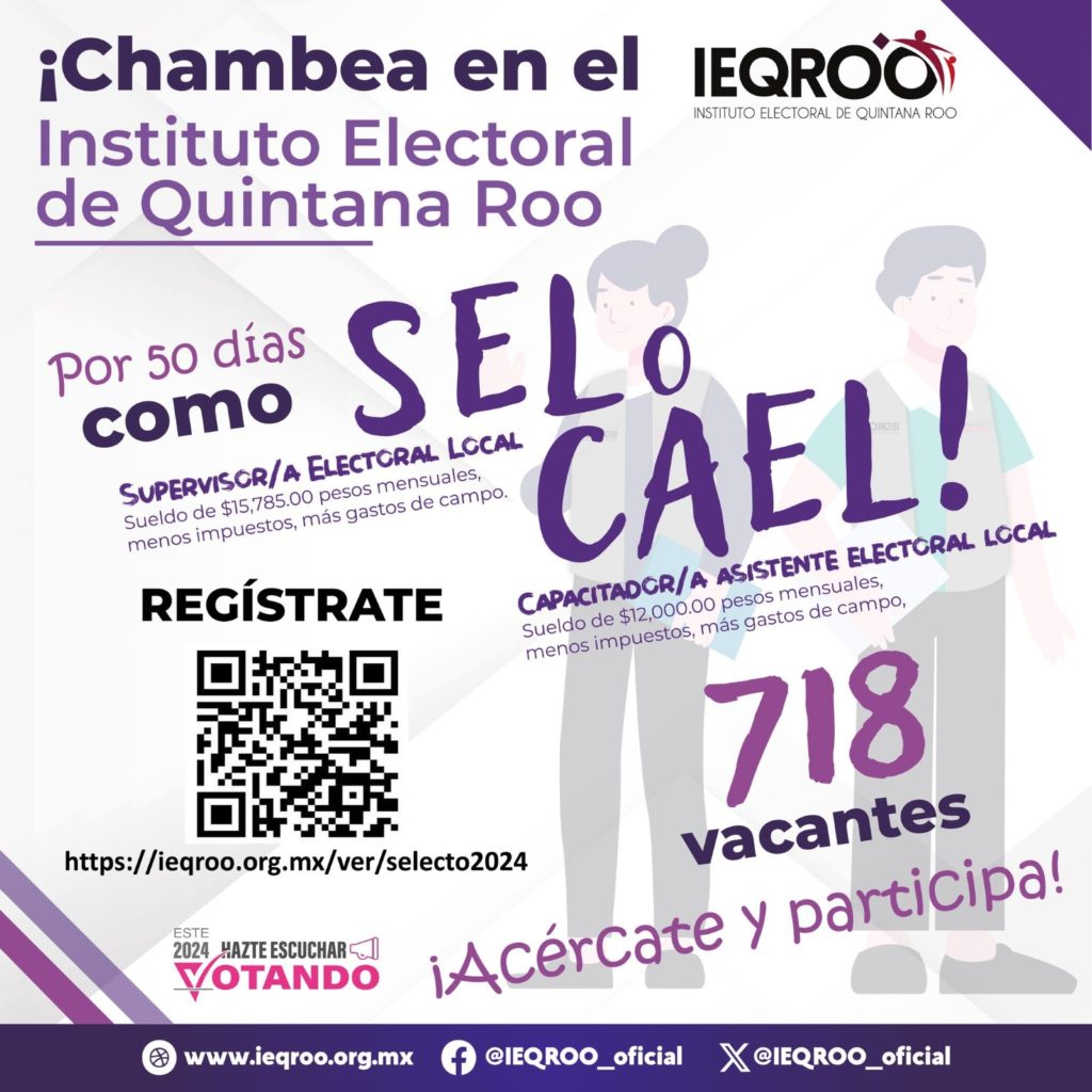 SUELDOS DE 15 MIL PESOS: Ofrece Ieqroo 718 vacantes de empleo