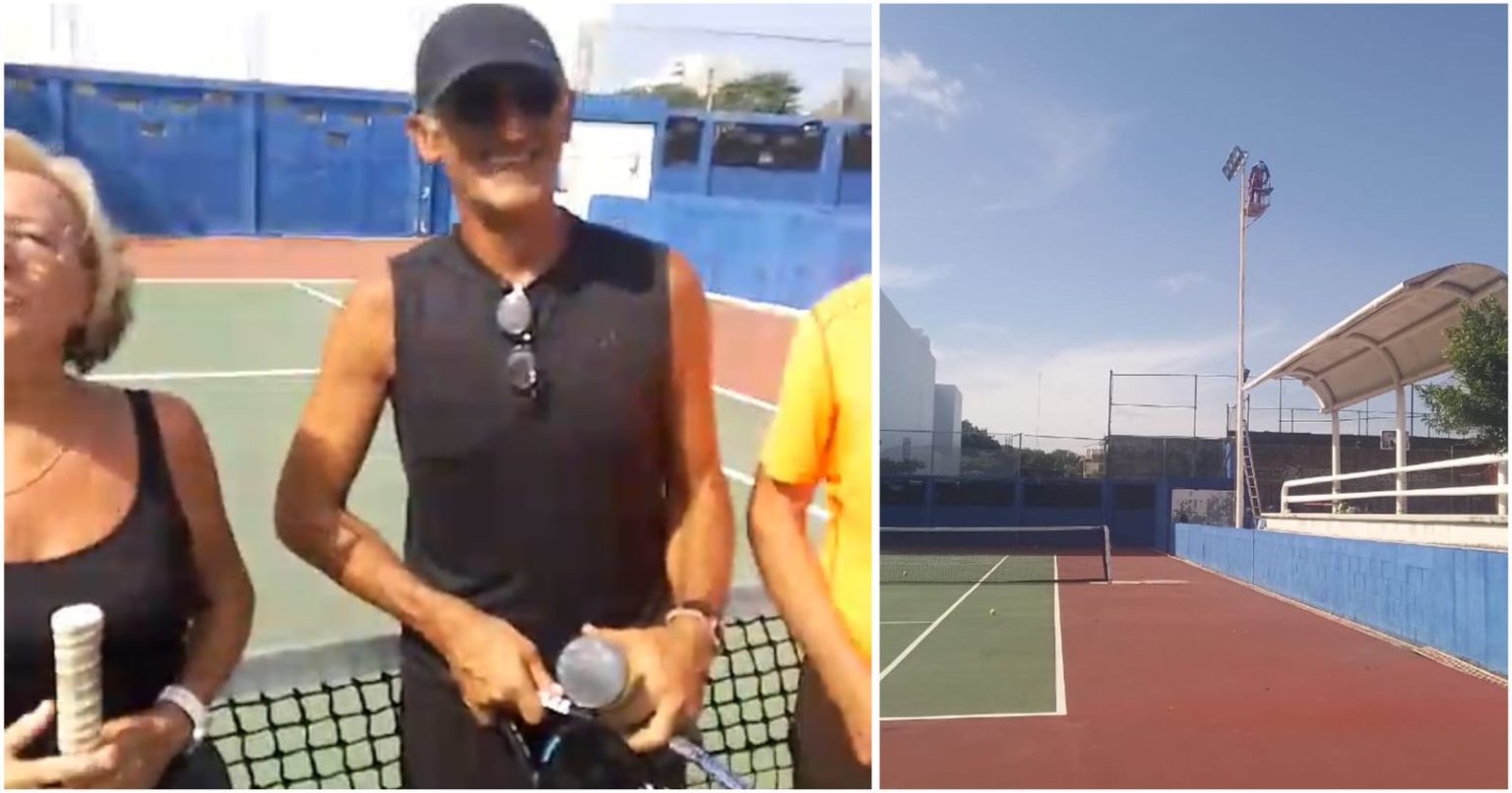 Turistas agradecen condiciones de canchas de tenis