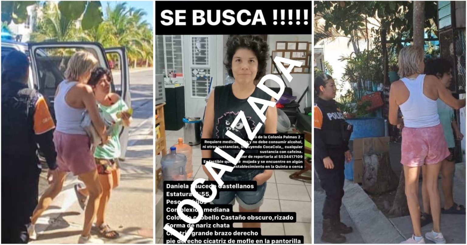 Localizan en Playa del Carmen a mujer reportada como desaparecida
