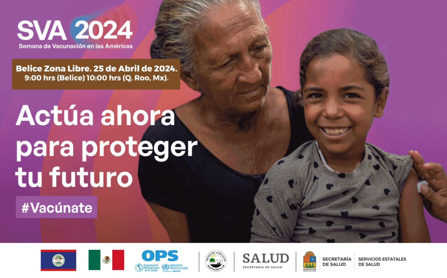 Anuncian Campaña Binacional de Vacunación México-Belice 2024