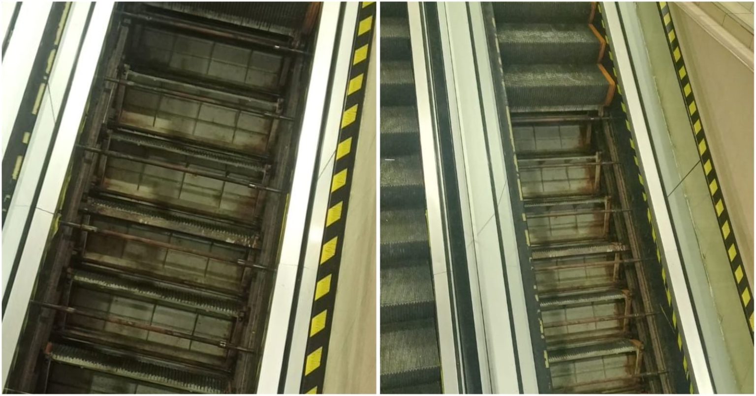 Colapsan las escaleras eléctricas de plaza Forum en Cancún