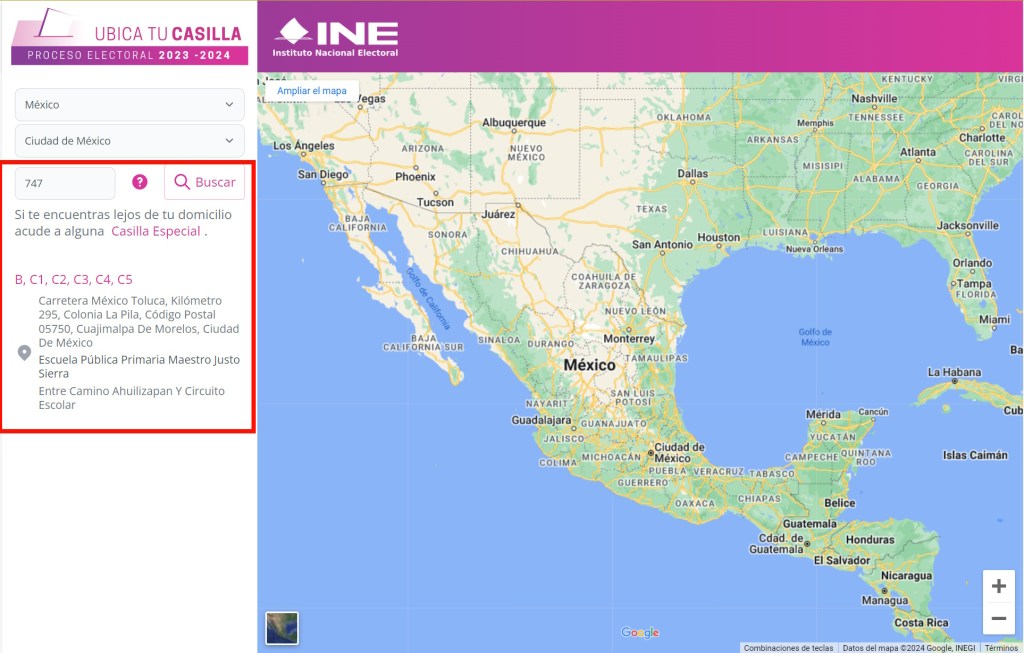 ¿Dónde votar? El INE presenta la plataforma 'Ubica tu Casilla 2024' - donde-votar-ine-3-1024x653