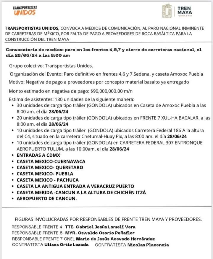 Transportistas anuncian paro nacional este viernes; bloquearán autopistas - paro-nacional-de-transportistas