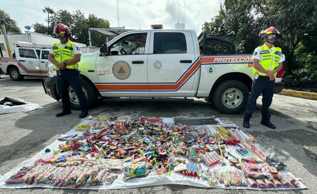 Decomisan más de 300 kilos de pirotecnia en Playa del Carmen