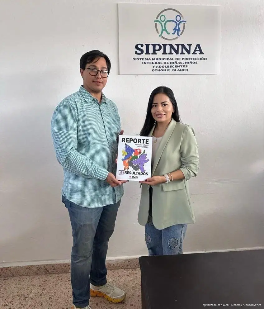 INE reconoce al Municipio de Othón P. Blanco por coadyuvar en la consulta nacional Infantil y Juvenil