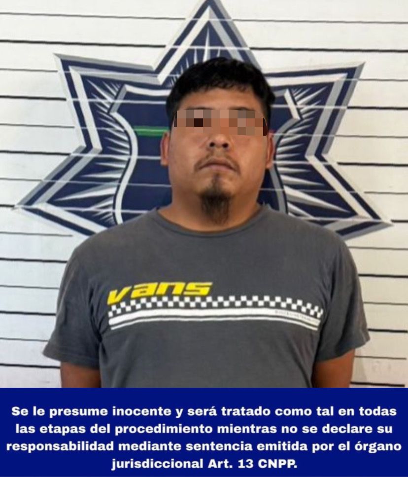 Detienen a sujeto por desobediencia y resistencia de particulares