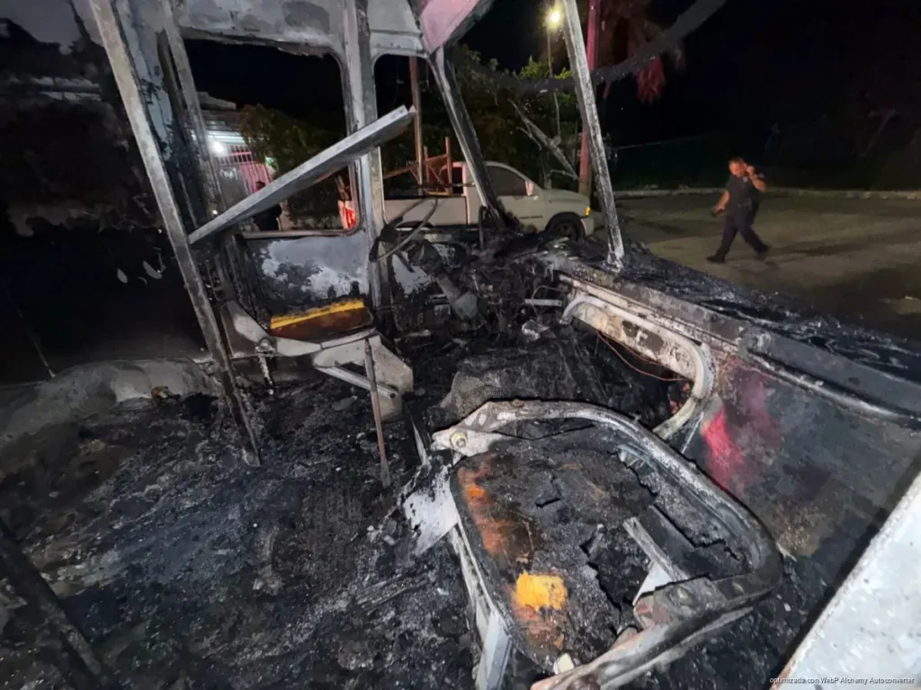 Incendio consume camión de comida en la colonia Colosio