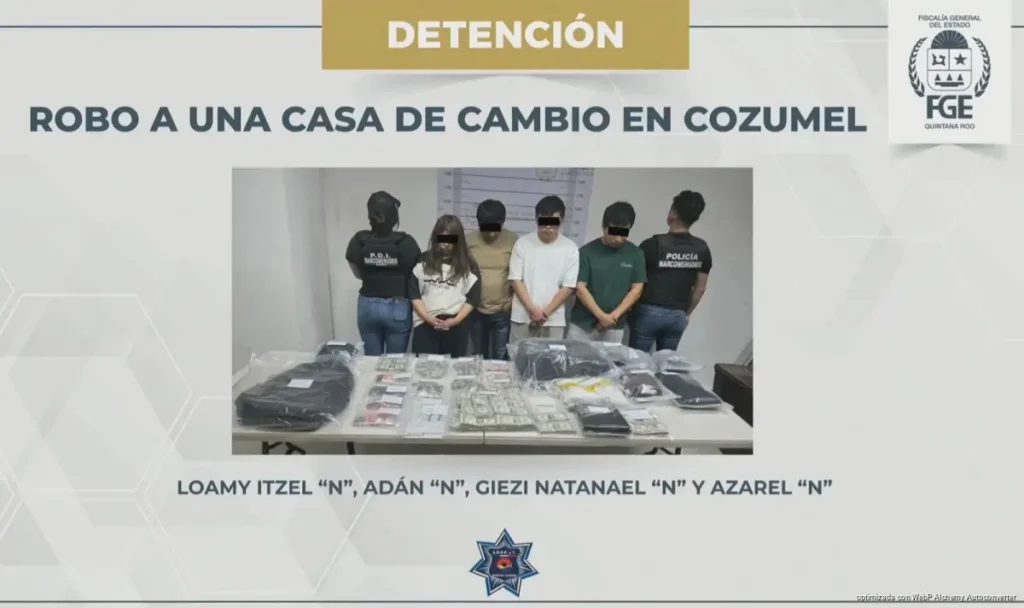 Traición y fuga fallida: familia roba millones en Cozumel y cae cuando intentaba huir desde Cancún