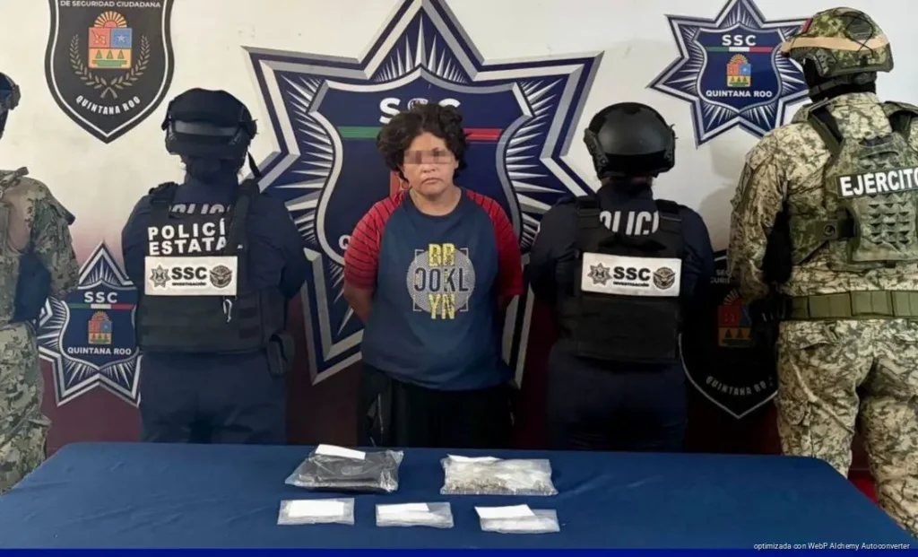 Detienen a mujer con más de 70 dosis de presunta droga en Cancún