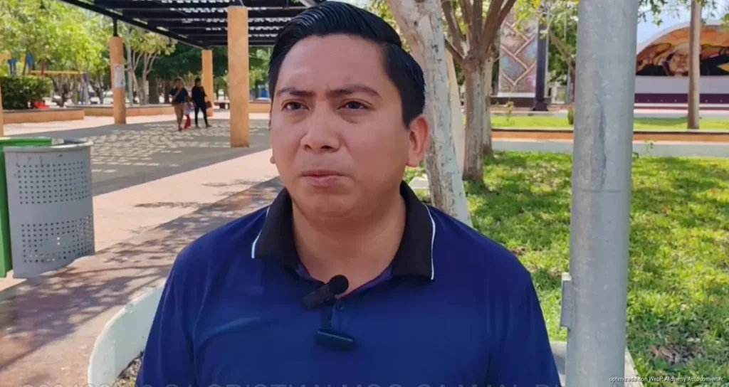CRISTIAN MOO CAAMAL, SECRETARIO DEL COLECTIVO YA'AX CHE