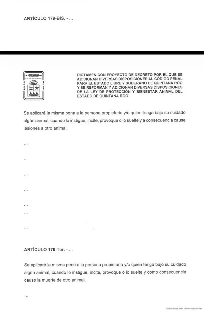 Aprueban cárcel a propietarios de mascotas que lesionen o causen la muerte de personas o animales en Quintana Roo