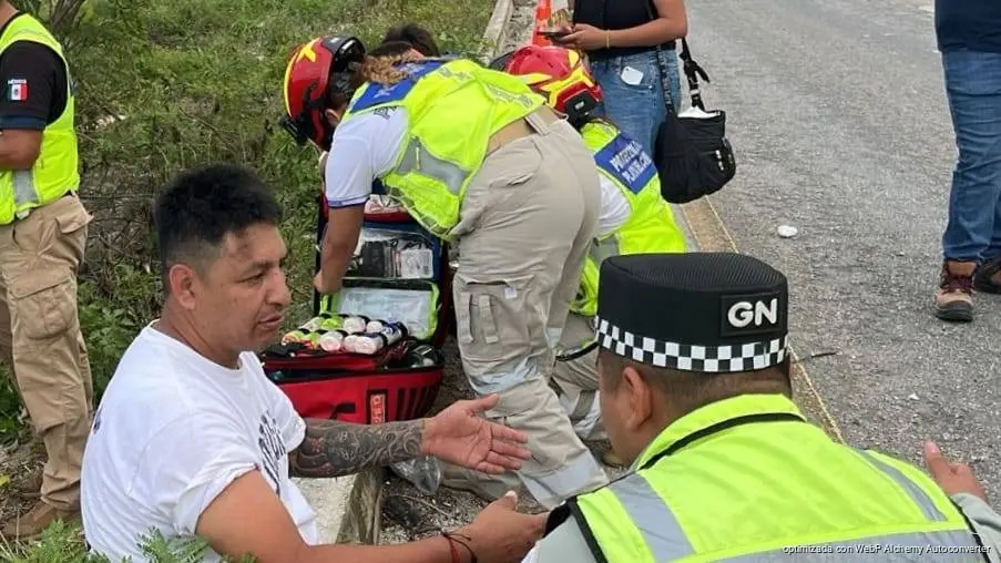 Deja choque en la 307 ocho lesionados en Playa del Carmen