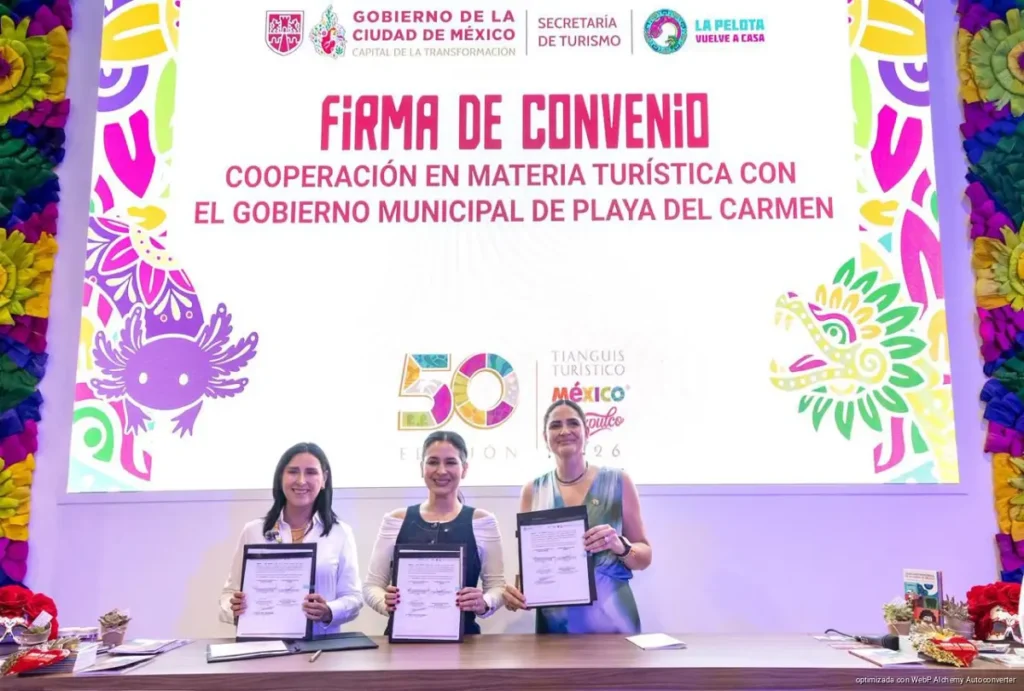 Playa del Carmen y Ciudad de México sellan alianza turística para impulsar promoción conjunta