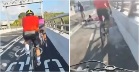 Choque entre ciclistas en el Puente Nichupté deja una mujer lesionada