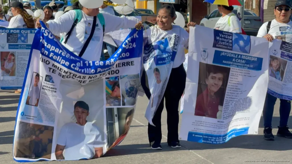 ¿A dónde van los desaparecidos? Marchan familias buscadoras en Chetumal para exigir justicia y localizar a sus seres.