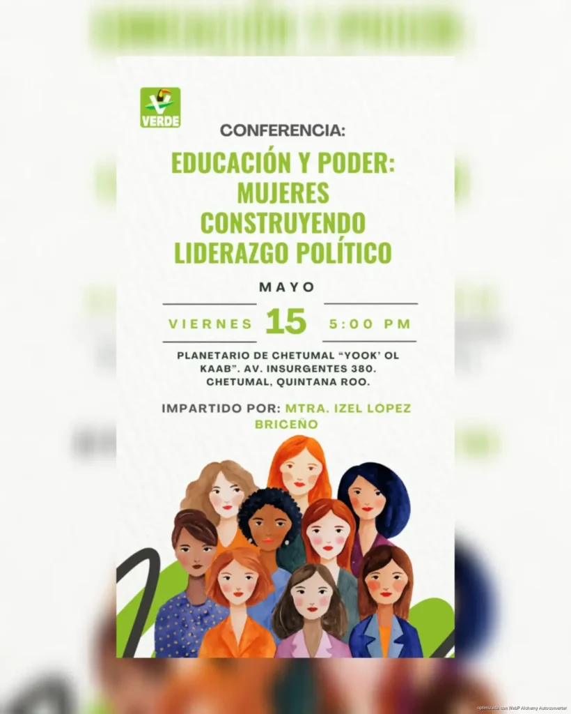 Renán Sánchez Tajonar invita a conferencia sobre liderazgo político de las mujeres