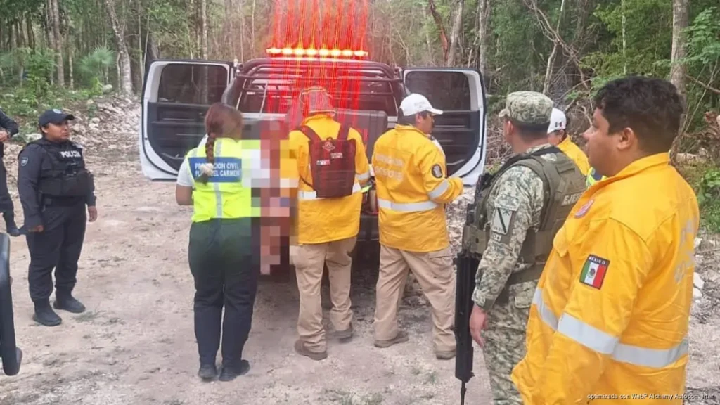 Encuentran con vida a adulta mayor extraviada tras operativo en zona selvática de Playa del Carmen