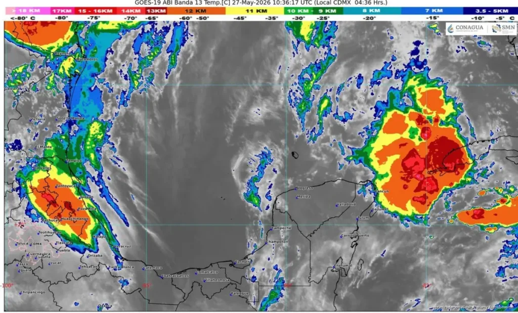 Pronostican lluvias fuertes y ambiente extremadamente caluroso en Quintana Roo