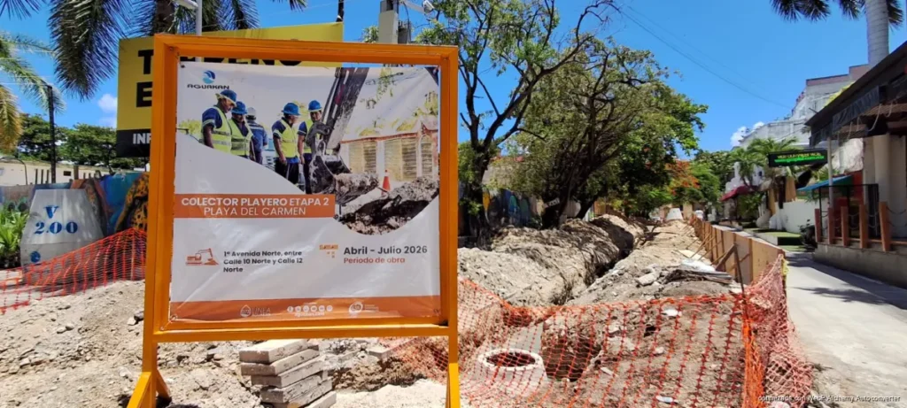 Empresarios alertan afectaciones por obras de Aguakan en la zona turística de Playa del Carmen