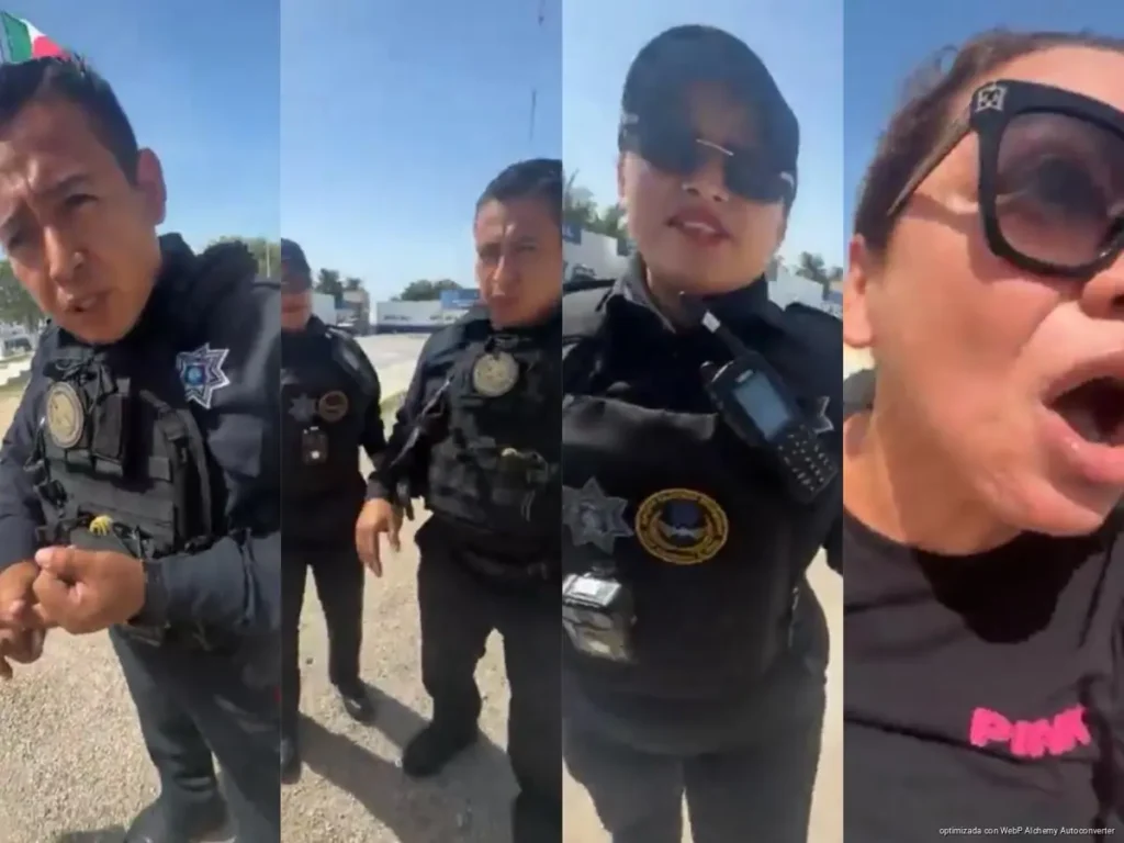 Exhiben a policías de Isla Mujeres, detienen a una mujer por “grabar” un video Exhiben a policías de Isla Mujeres, detienen a una mujer por “grabar” un video