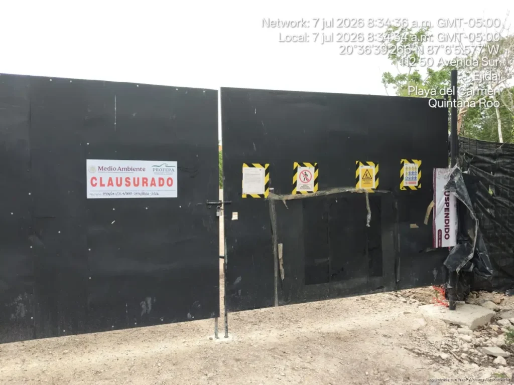 Clausura Profepa desarrollo condominal en Playacar