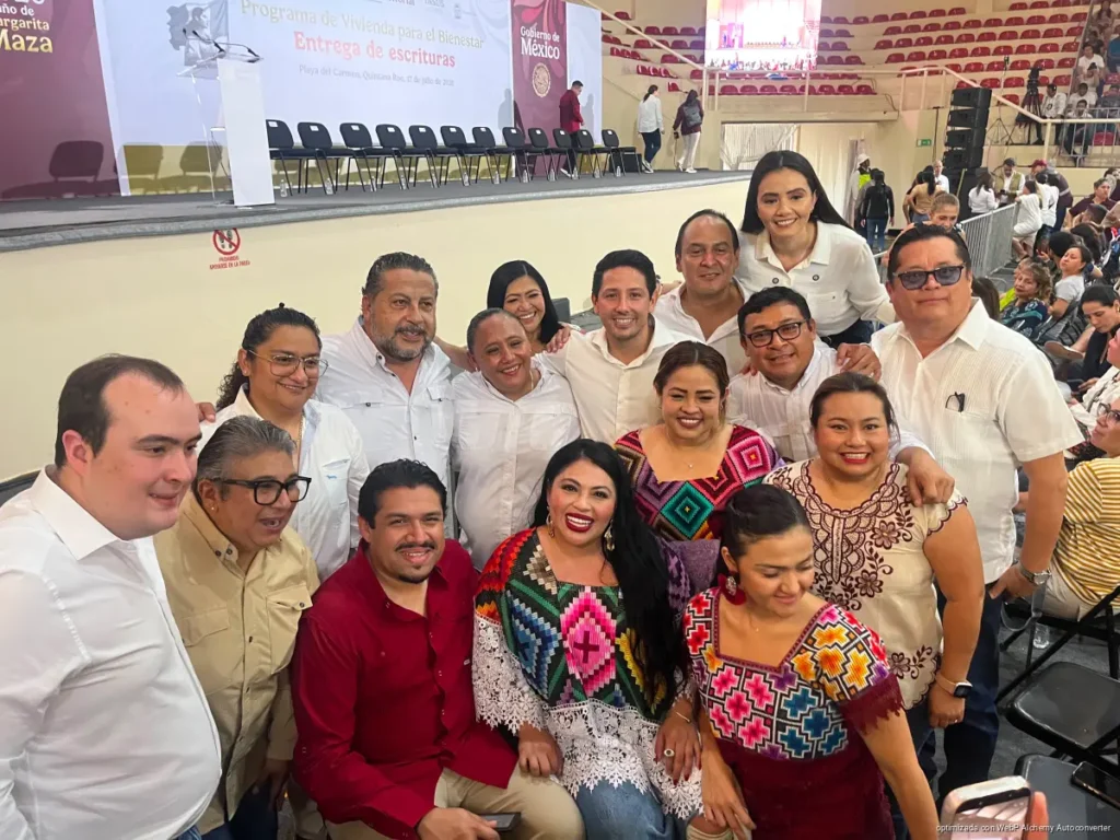 Renán Sánchez Tajonar acompaña a la presidenta Claudia Sheinbaum en su gira por Quintana Roo